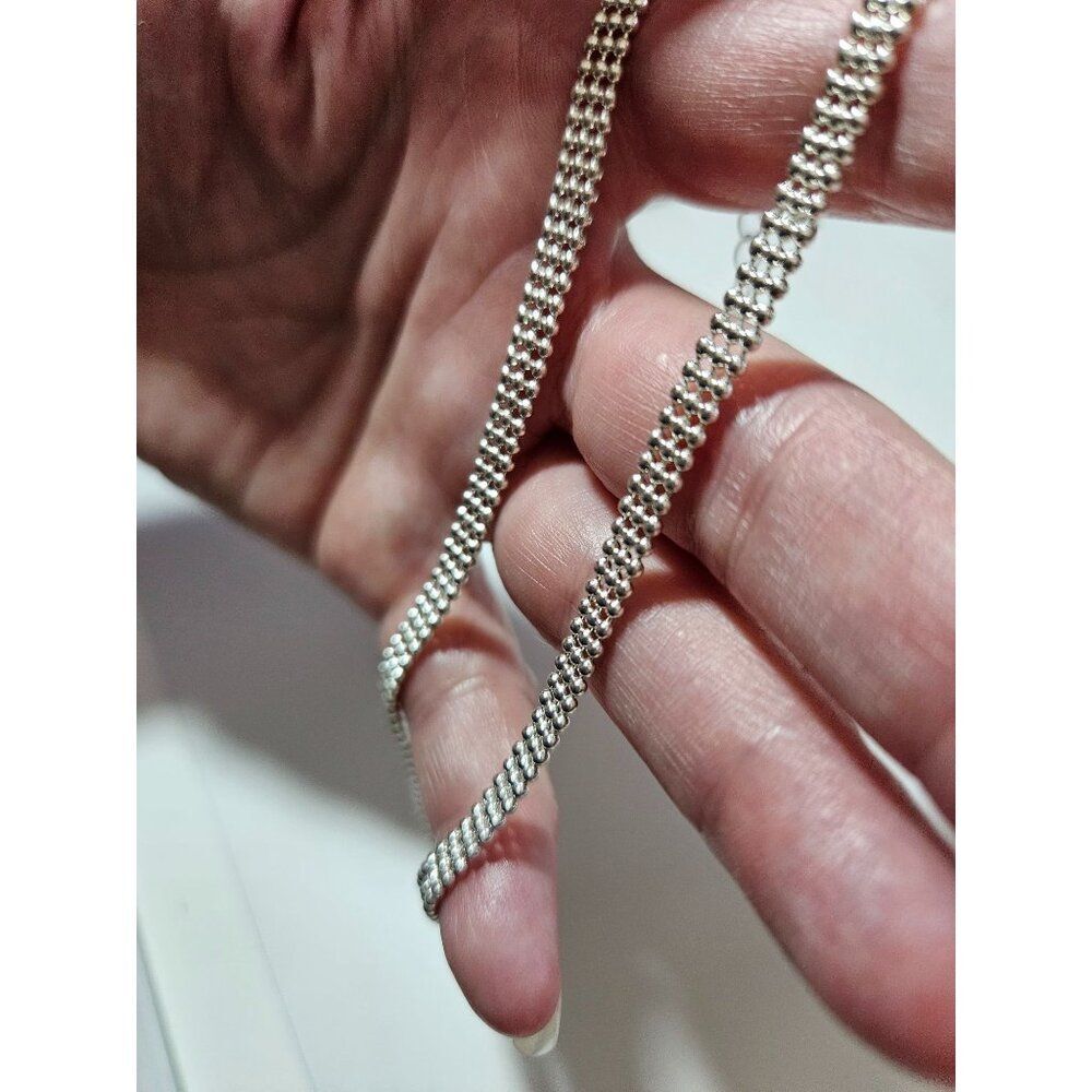 Claire's silver tone chain choker necklace 11-14"